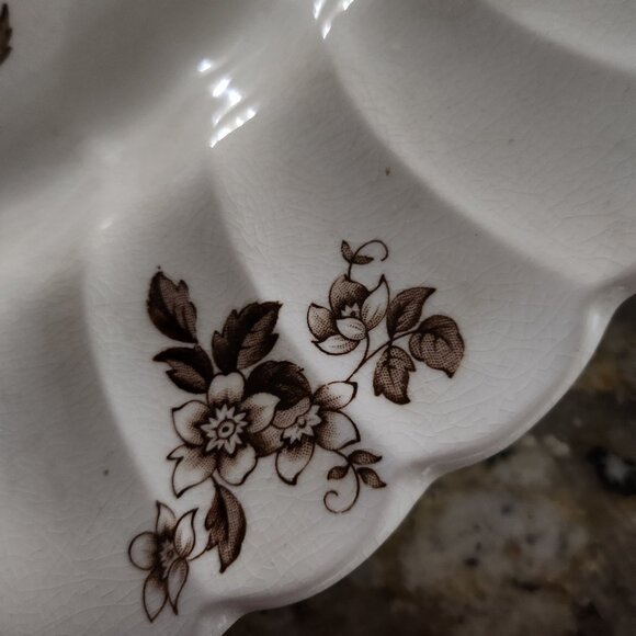 Bountiful brown by Myott Staffordshire England. Transferware Oval platter. 16.5 - Picture 5 of 13